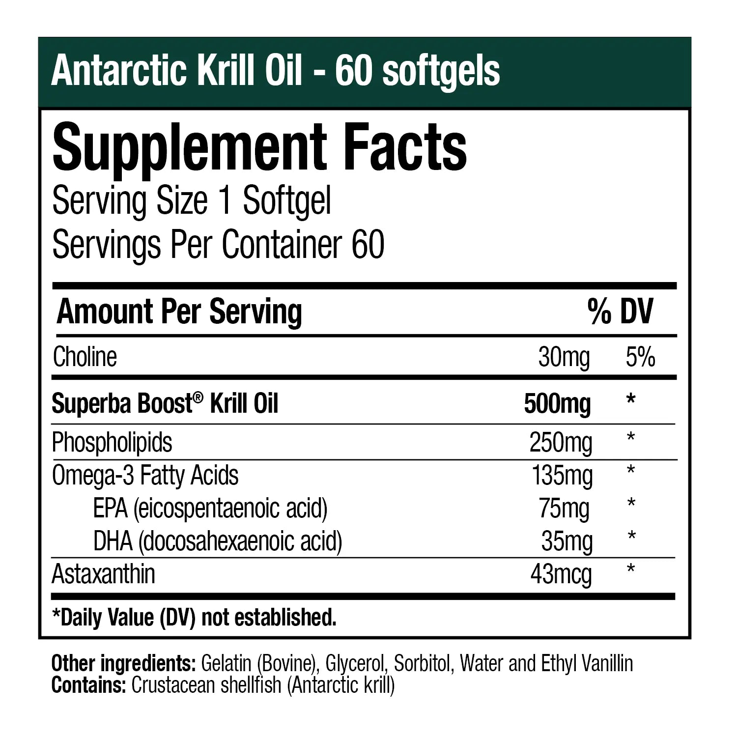 Buy Antarctic Krill Oil Supplement With 1.5 Mg Of Astaxanthin Online - 60 Ct. Online
