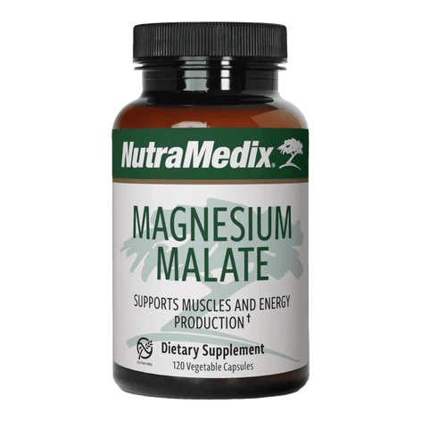 Magnesium Malate - 120 Vegetable Capsules for energy support