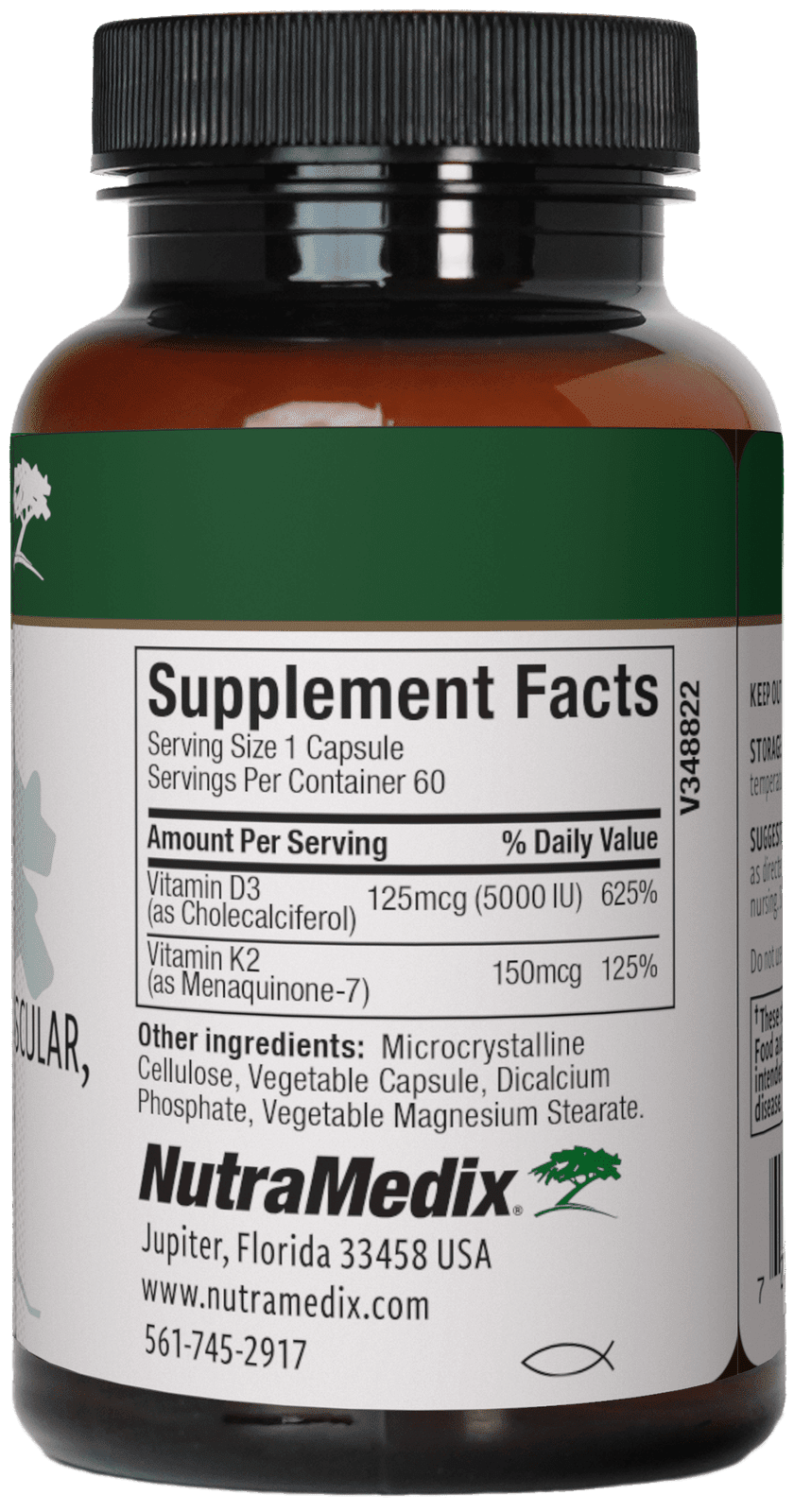 Vitamins D3 & K2 - 60 Vegetable Capsules
